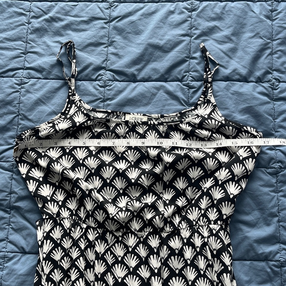 J. Crew Black and White Shell-Print Midi Dress - Picture 7 of 9